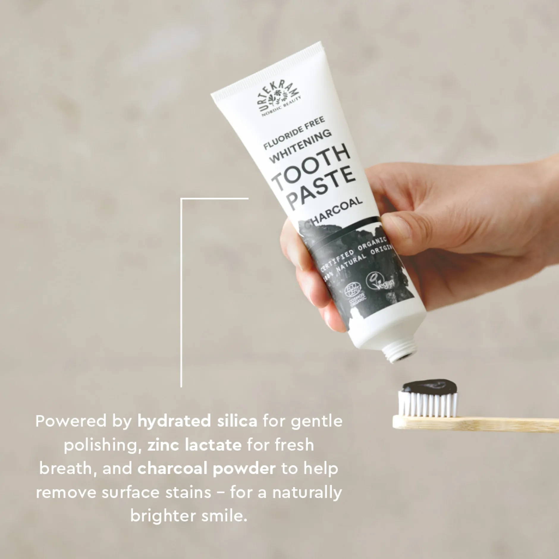 Urtekram Beauty Toothpaste Charcoal 75 ml