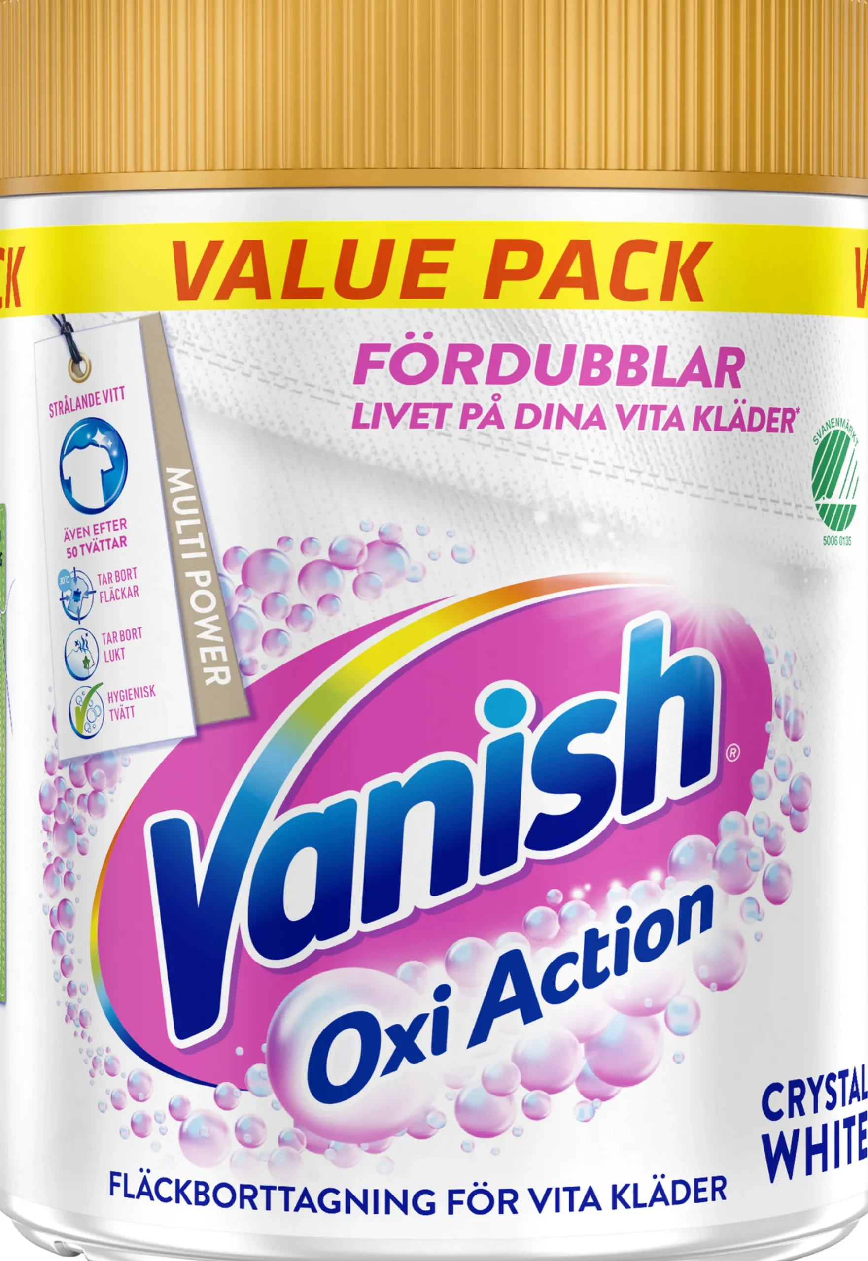 Vanish Oxi Action Crystal White Fläckborttagare 940 g