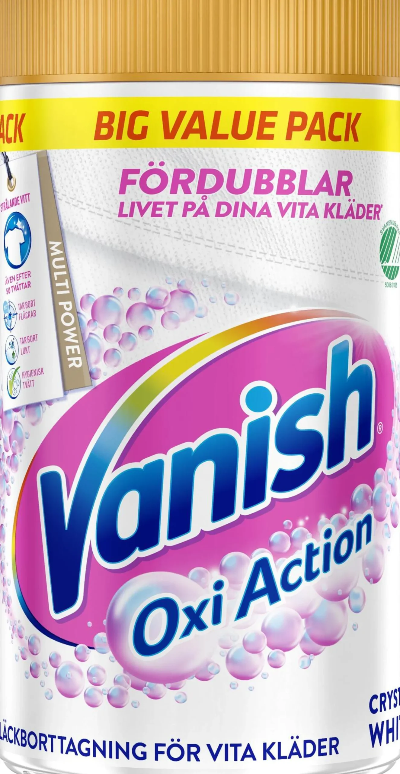 Vanish White Laundry Booster Fläckborttagningspulver 1400 g