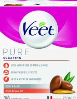 Veet Pure Sugaring Warm Wax Argan Oil Body & Face 250 ml