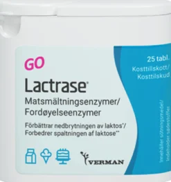 Verman Lactrase GO Laktasenzym 25 tabletter