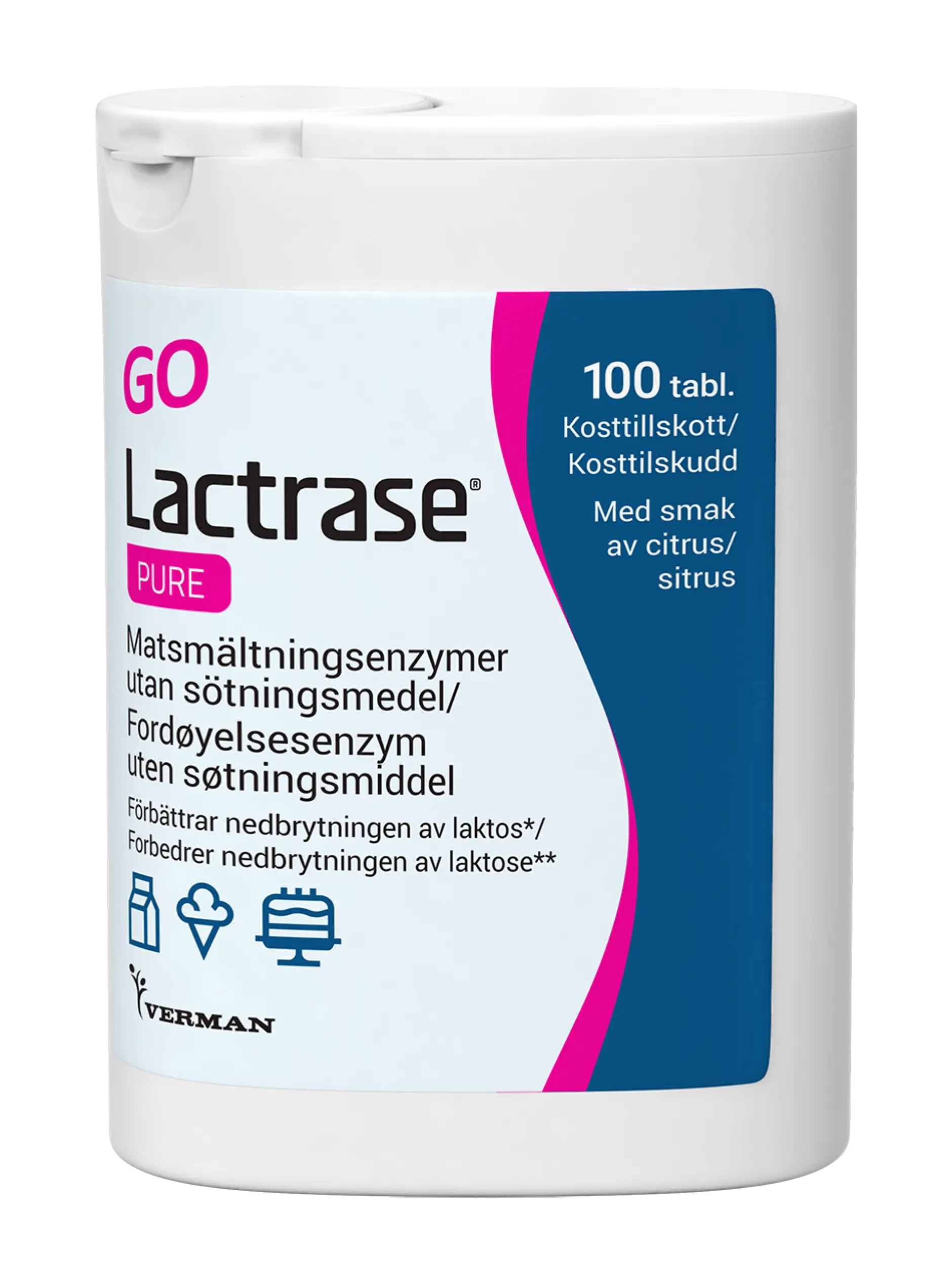 Verman Lactrase Pure 100 st