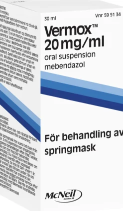 Vermox Behandling av Springmask Oral Suspension 20mg/ml 30 ml