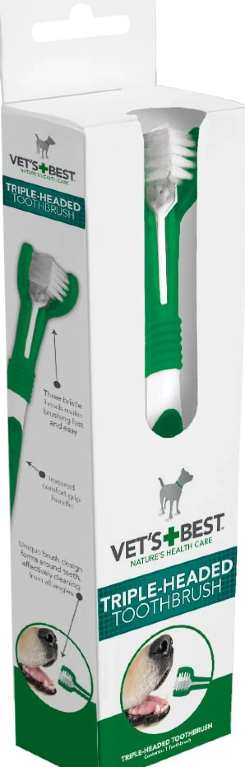 Vet´s Best 3-delad Tandborste 21 cm 1 st