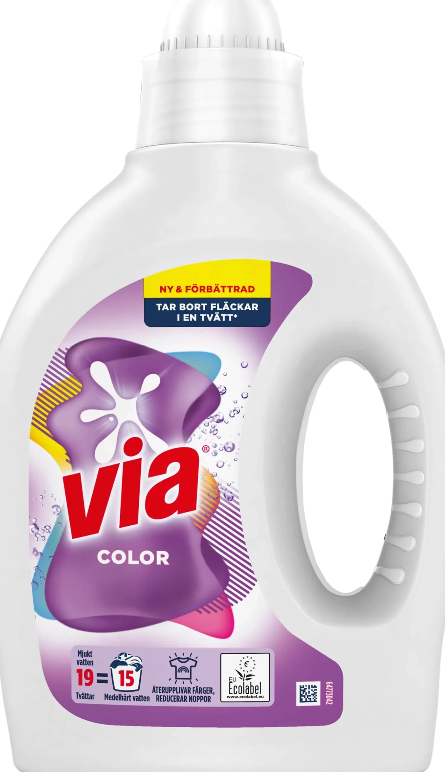Via Flytande Tvättmedel Color 760 ml