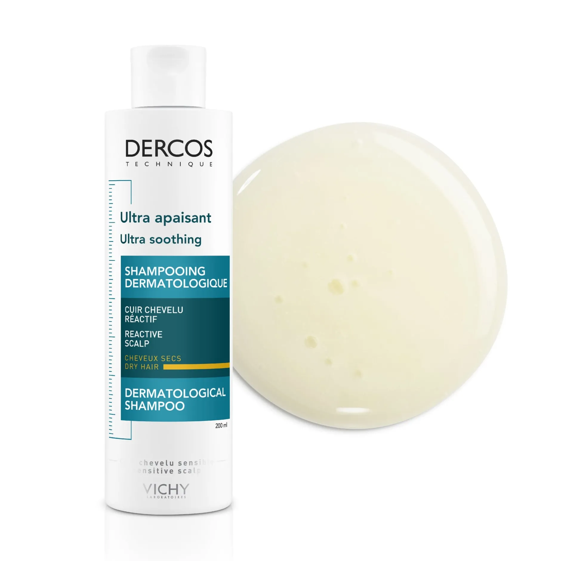 Vichy Dercos Ultra Soothing Schampoo Torrt hår 200 ml