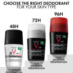 Vichy Homme 48H Anti-stain Anti-perspirant Deodorant Roll-On 50 ml