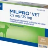 Virbac Milpro Vet 2,5mg/25 mg Avmaskningsmedel för små hundar & valpar 2 tabletter