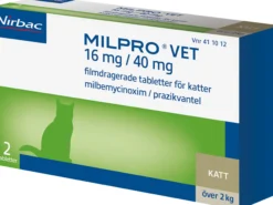 Virbac Milpro Vet 16 mg/40 mg Avmaskningsmedel för katter 2 tabletter
