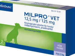 Virbac Milpro Vet 12,5 mg/125 mg Avmaskningsmedel för hundar 2 tabletter