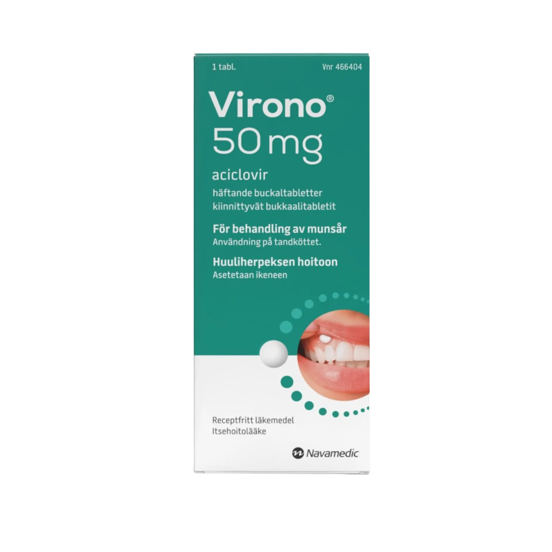 Virono buckaltablett 50 mg, 1 st