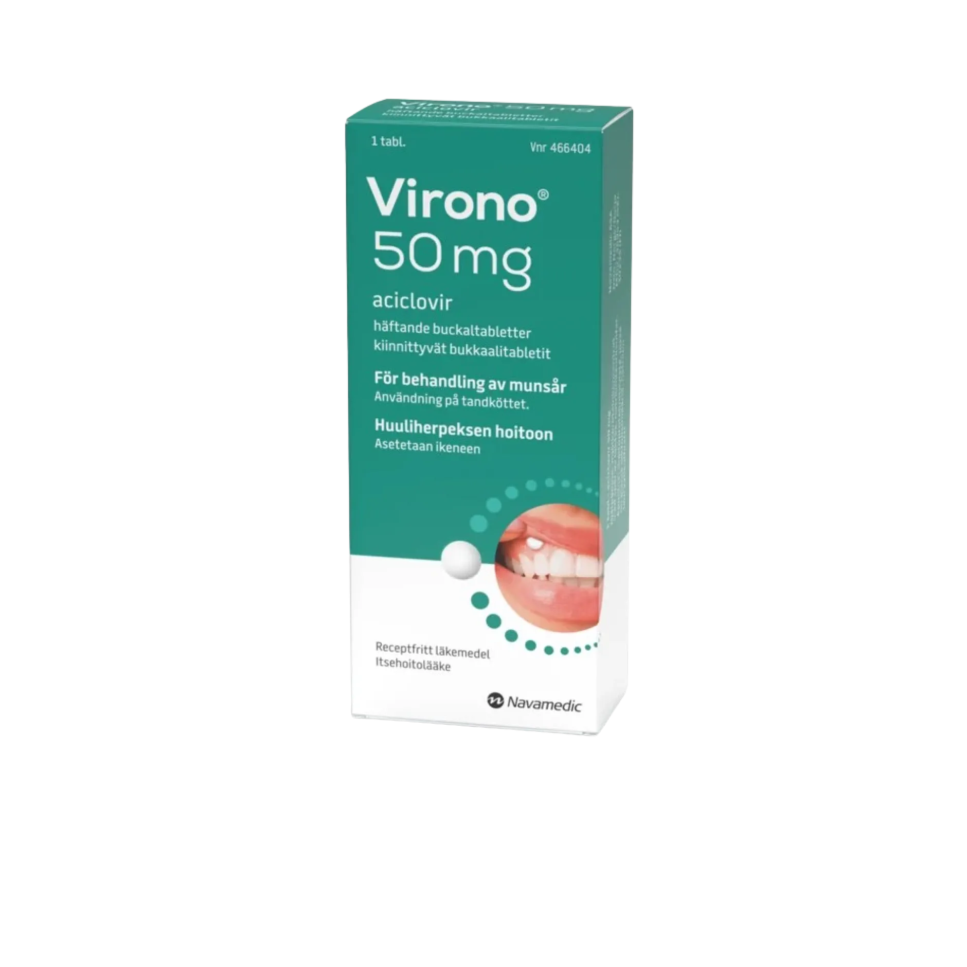 Virono buckaltablett 50 mg, 1 st