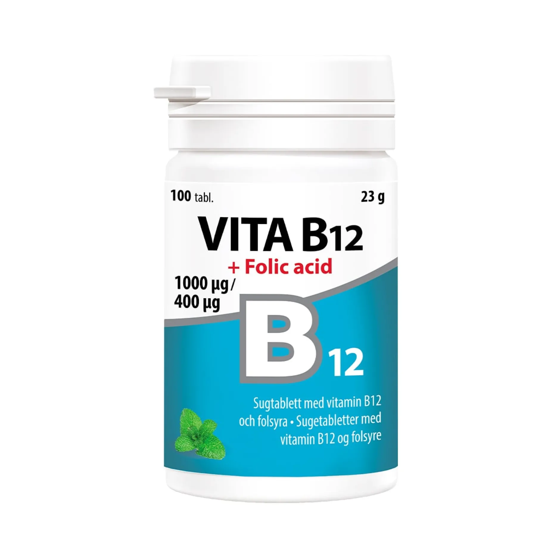 Vita B12 + Folsyra 1000 ug/400 ug 100 tabletter