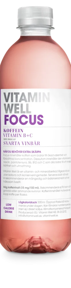 Vitamin Well Focus Svarta Vinbär 500 ml