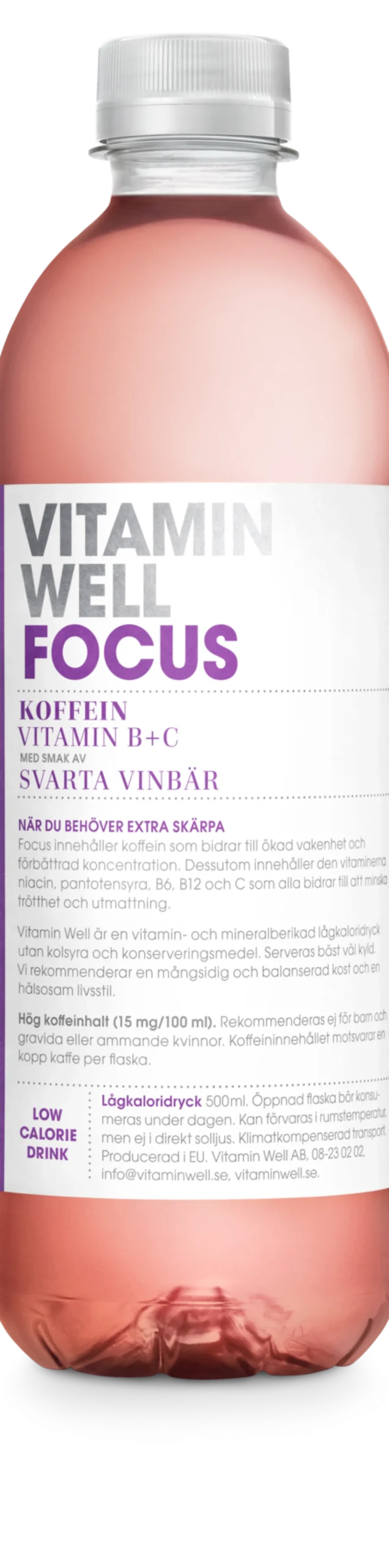Vitamin Well Focus Svarta Vinbär 500 ml