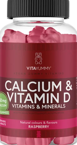 VitaYummy Calcium & D Raspberry Tuggtabletter - 60 st