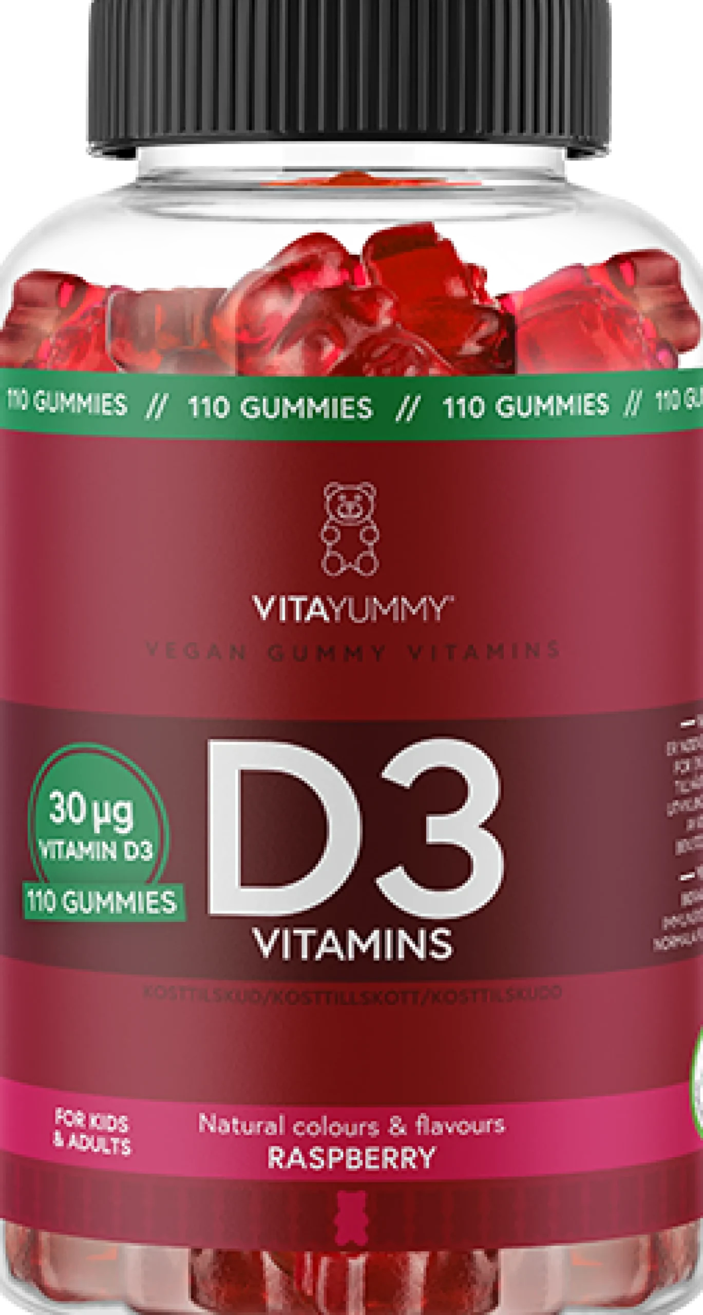 Vitayummy D3 Raspberry 110 tuggtabletter