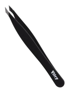 Vitry Yatagan Tweezer Pointed Ends Stainless Steel Black 1 st
