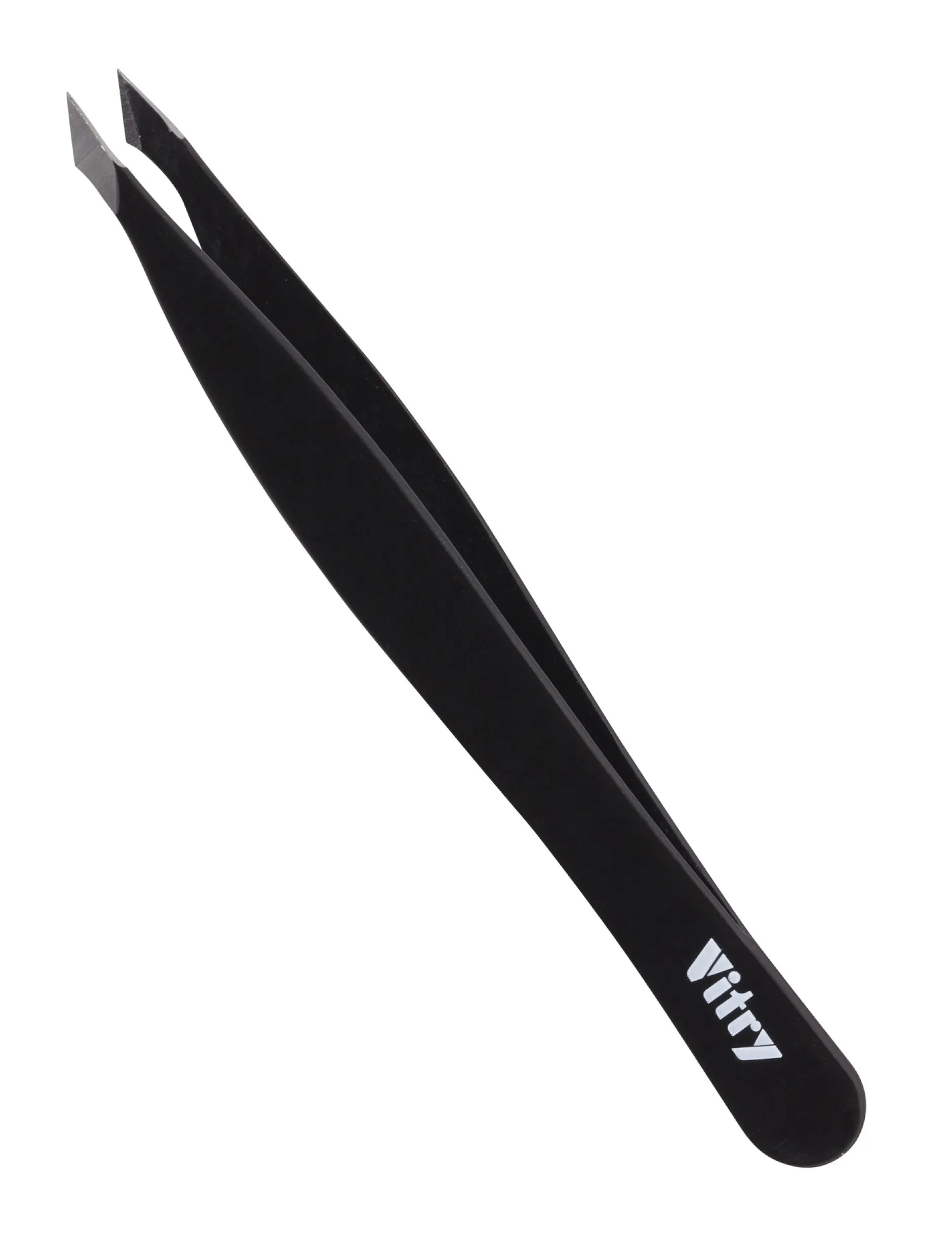 Vitry Yatagan Tweezer Pointed Ends Stainless Steel Black 1 st