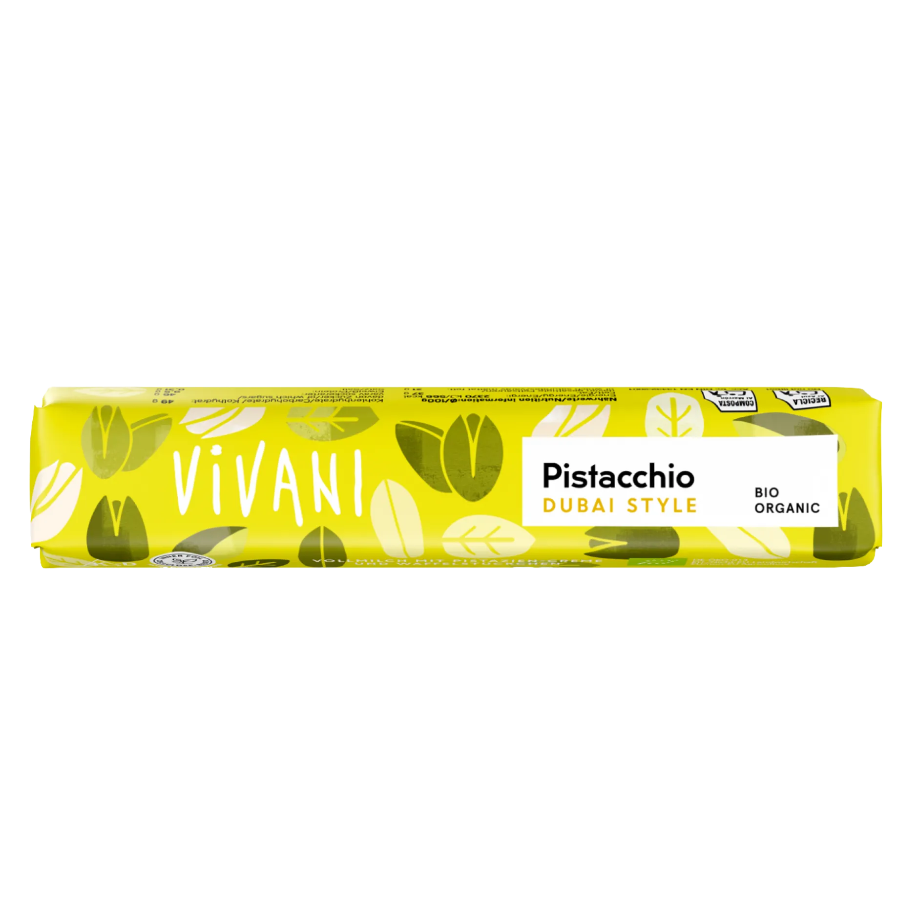 Vivani Pistacchio Dubai Style Choklad Eko 40 g