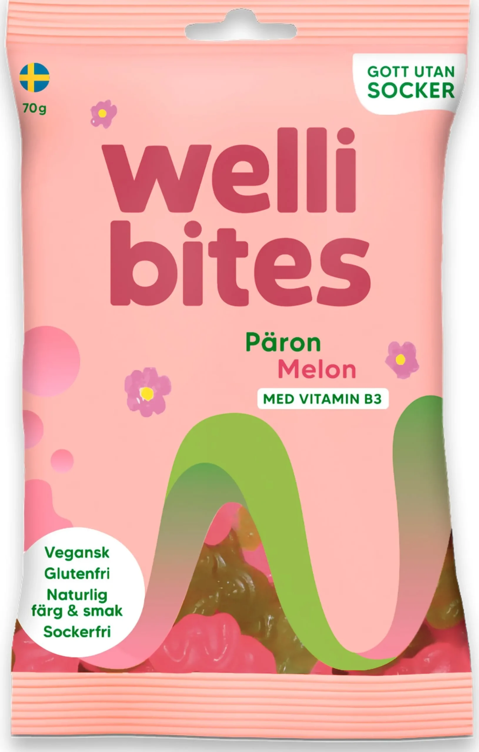 Wellibites Päron & Melon 70g