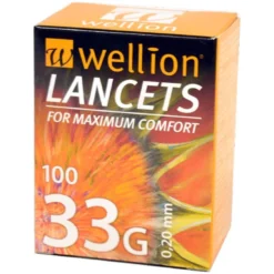 Wellion 33G Lansetter 0,20 mm 100 st