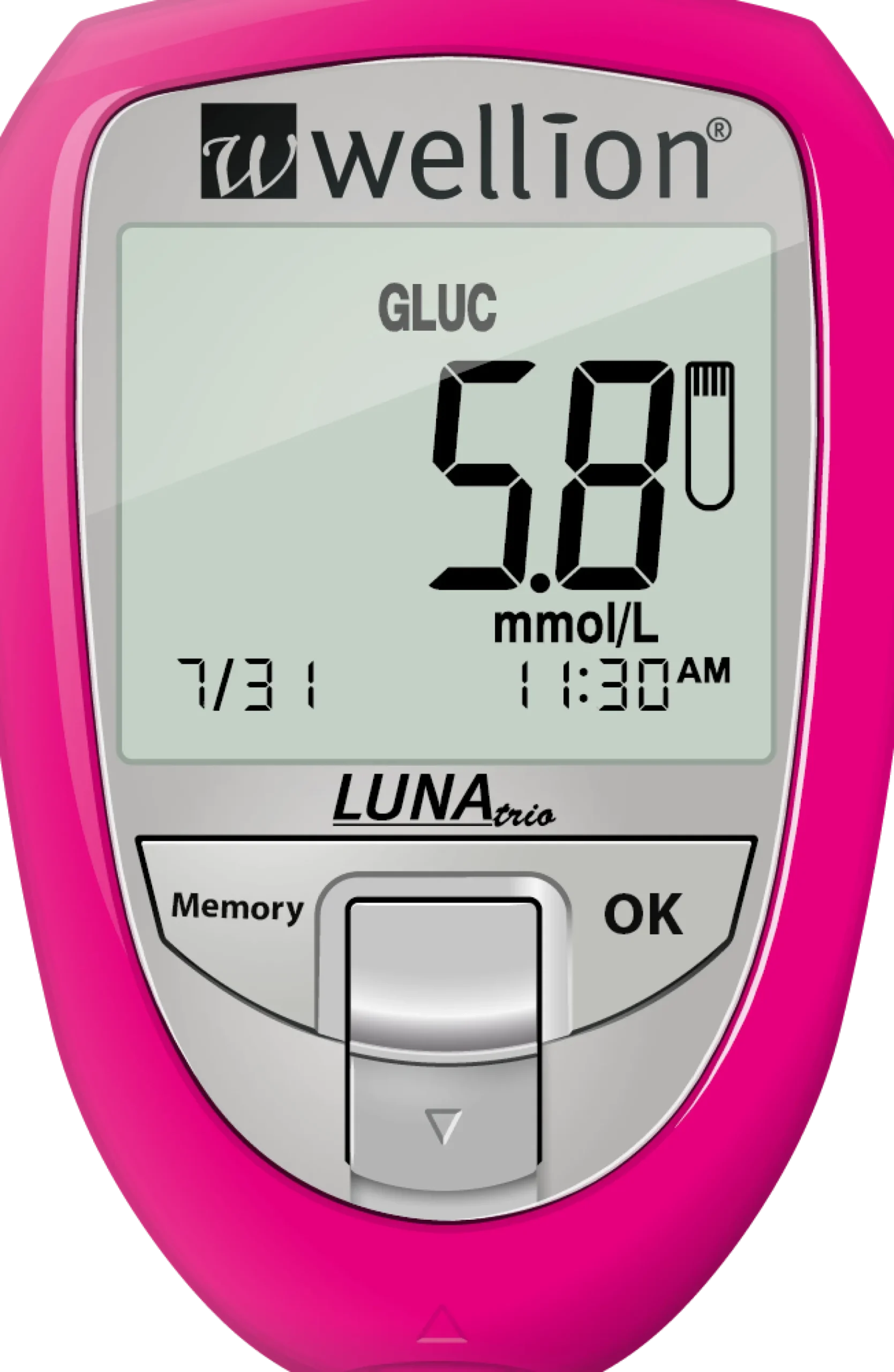 Wellion LUNA Trio Glukosmätare Rosa