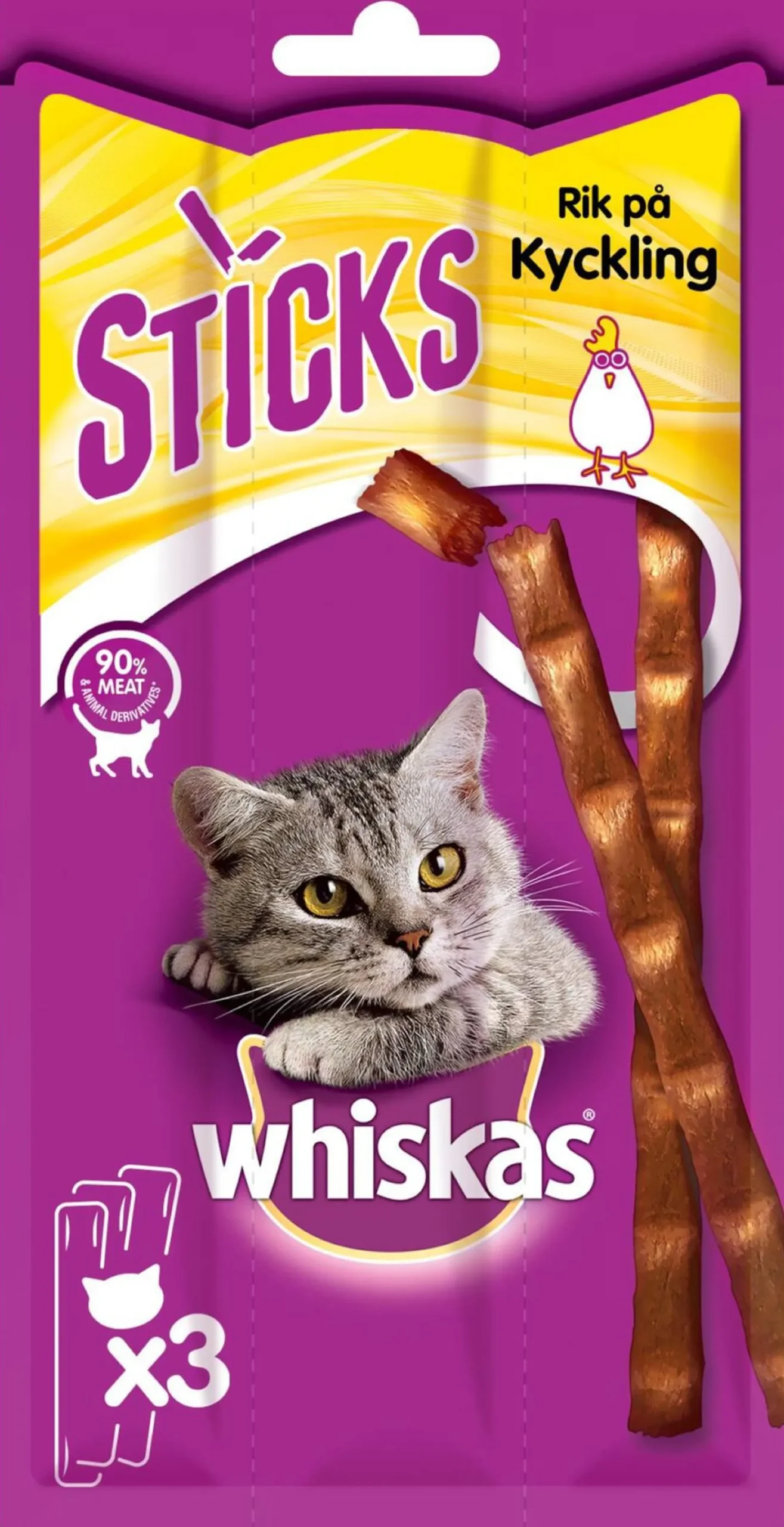 Whiskas Sticks Kyckling 3 st