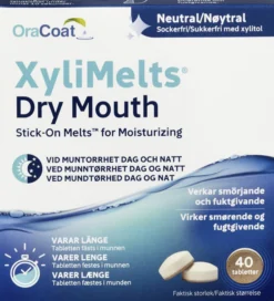 Xylimelts Dry Mouth Neutral Fästtabletter vid muntorrhet 40 st