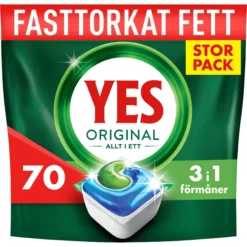 Yes Original All In One Maskindiskmedel, 70 Diskmaskintabletter
