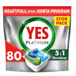 Yes Platinum All In One Maskindiskmedel, 80 Diskmaskinstabletter