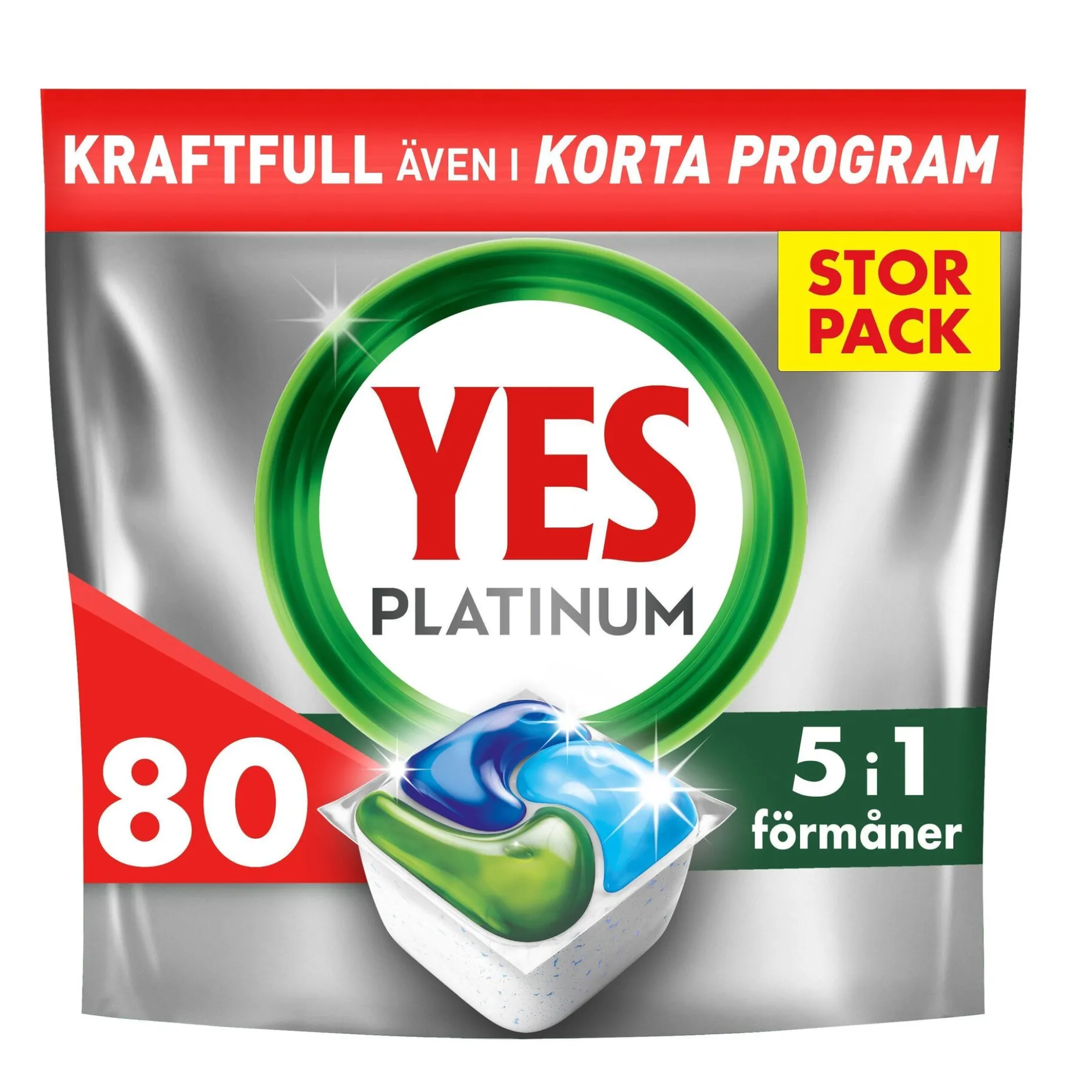 Yes Platinum All In One Maskindiskmedel, 80 Diskmaskinstabletter