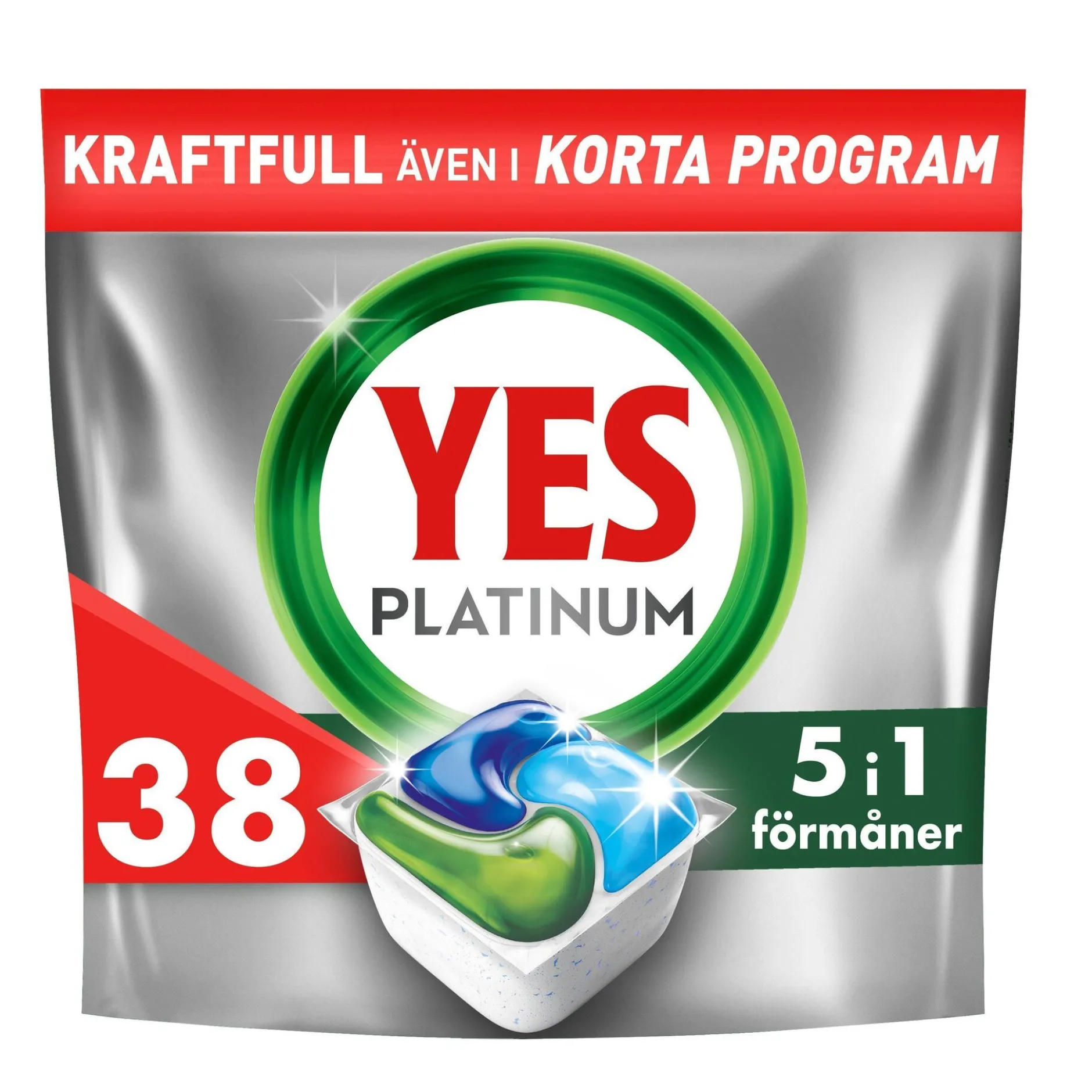 Yes Platinum All In One Maskindiskmedel, 38 Diskmaskinstabletter