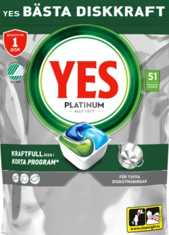 Yes Platinum All In One Maskindiskmedel, 51 Diskmaskintabletter