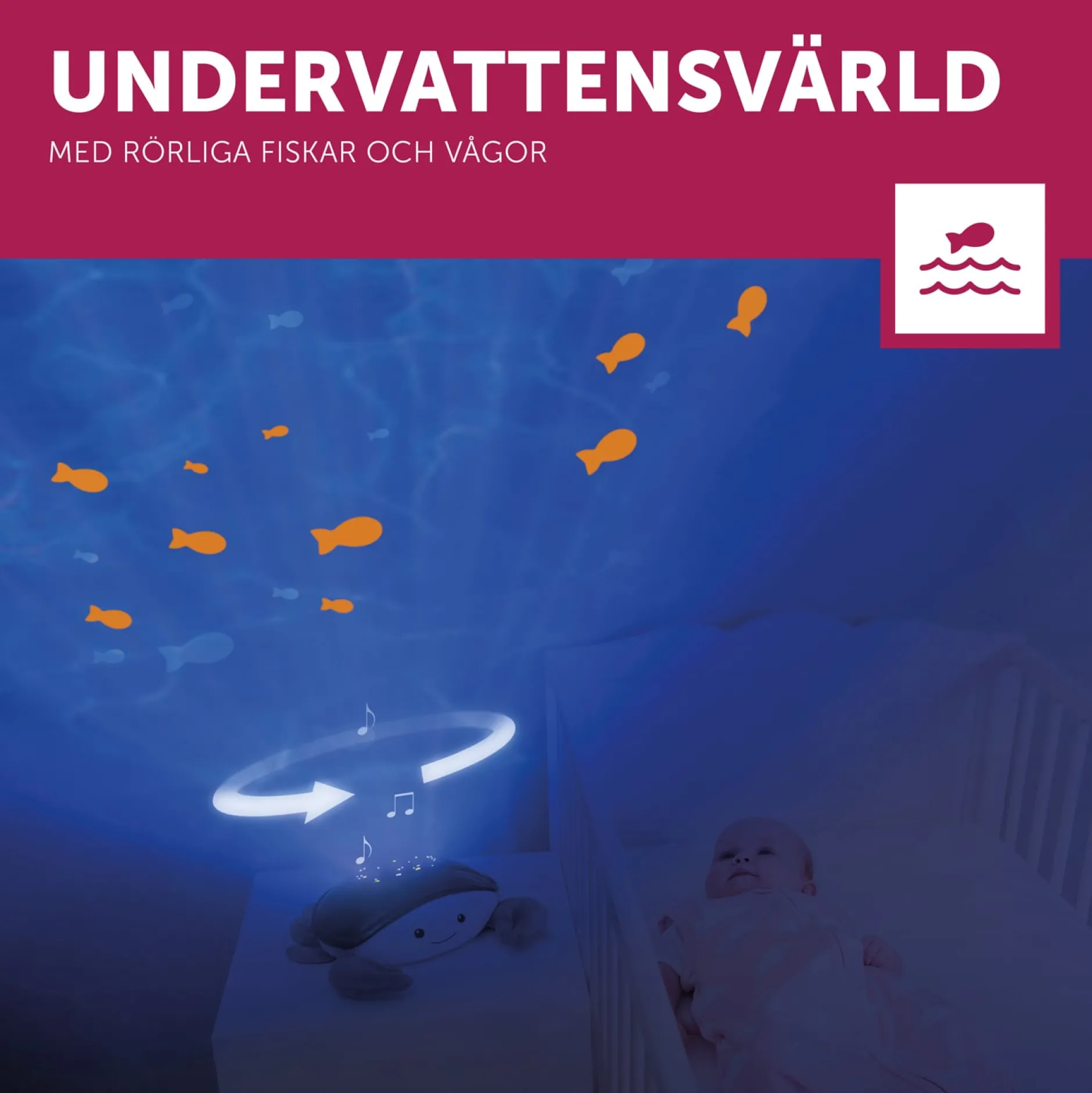Zazu Ljusprojektor Krabban Cody Blå 1 st