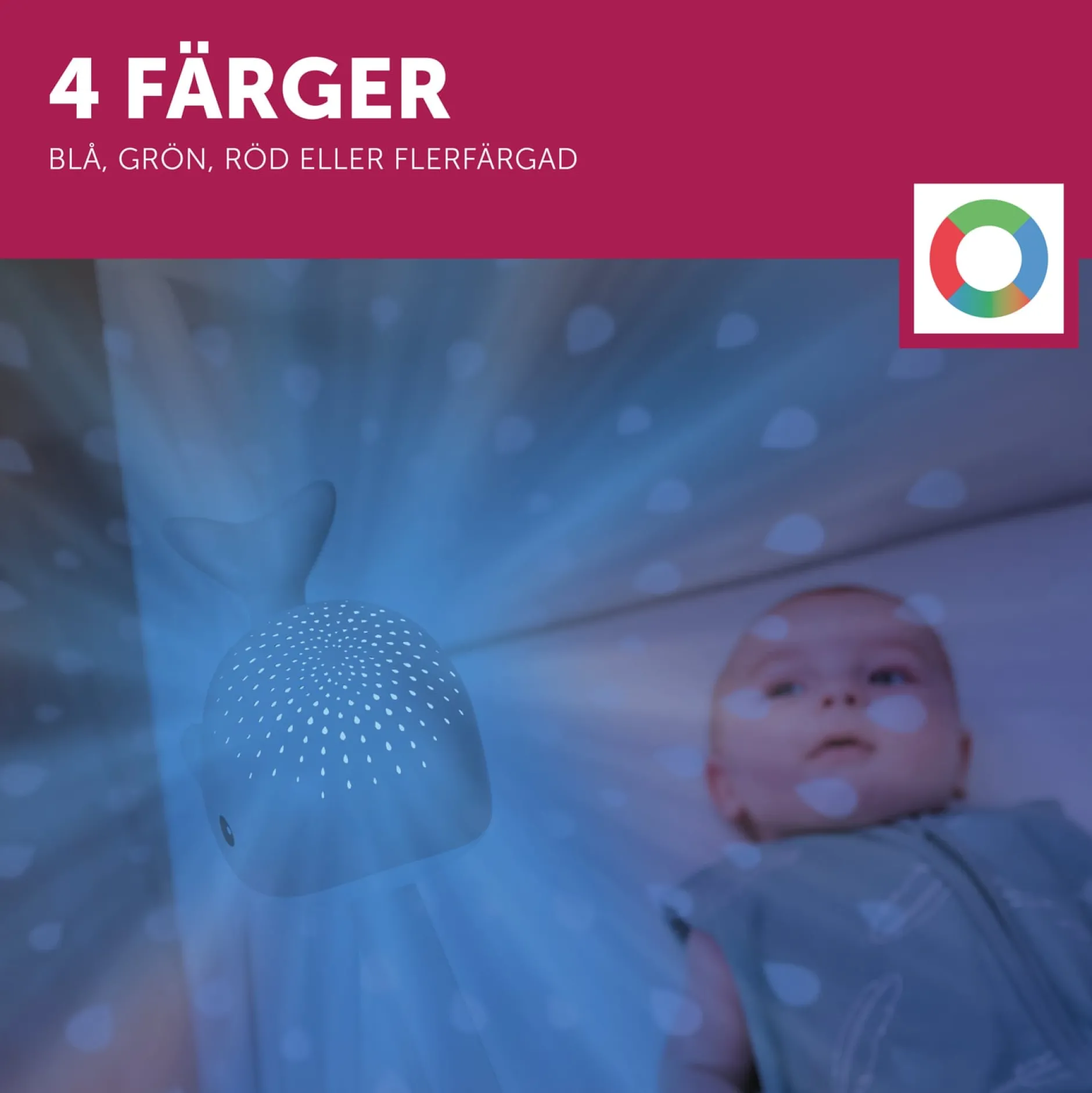 Zazu Ljusprojektor & Speldosa Valen Wally Grå 1 st