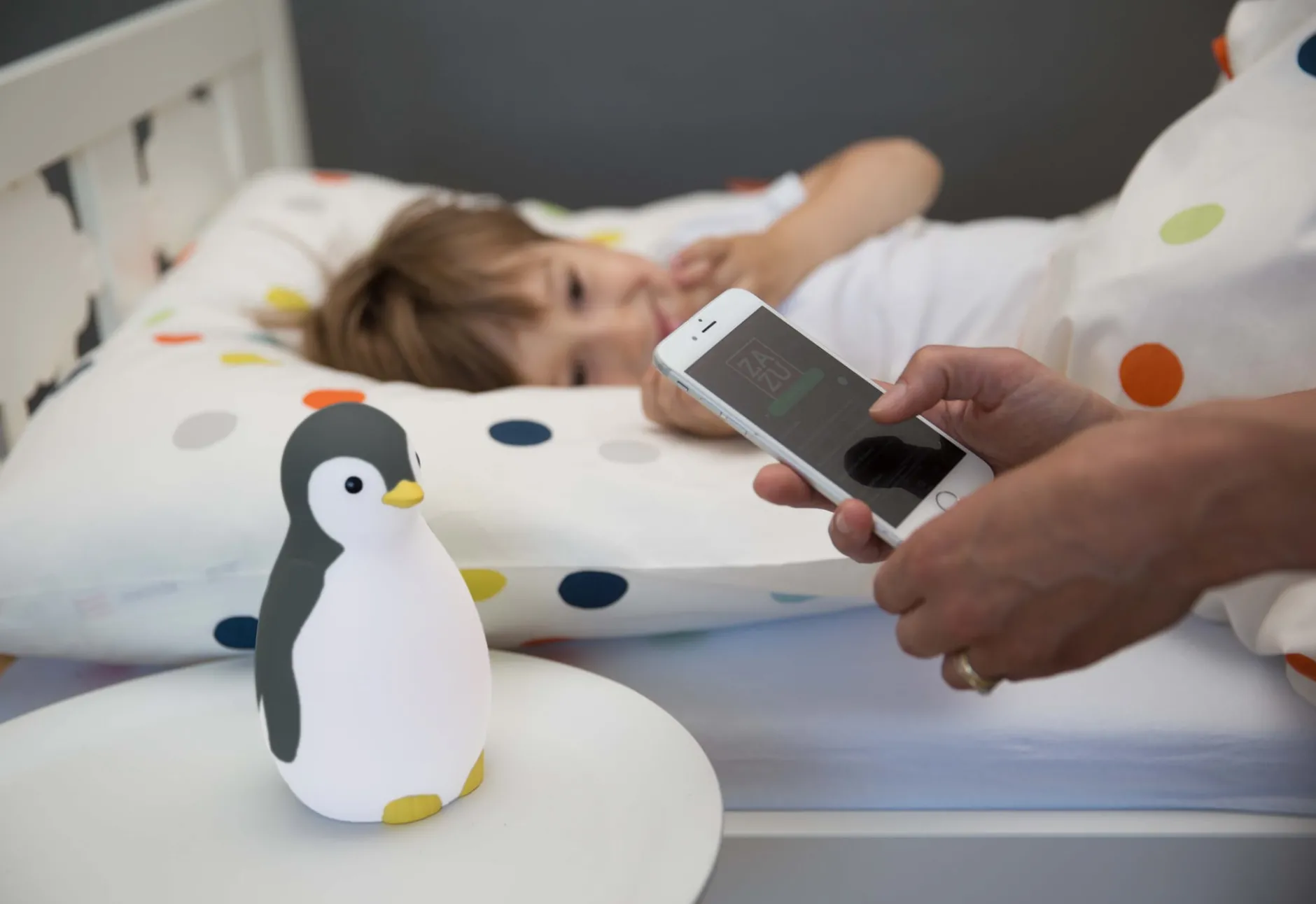 Zazu Sömntränare Pingvinen Pam Grå 1 st