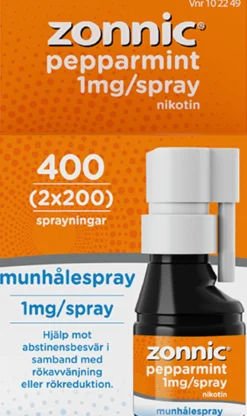 Zonnic Pepparmint Munhålespray 1 mg/spray 2 x 200 doser