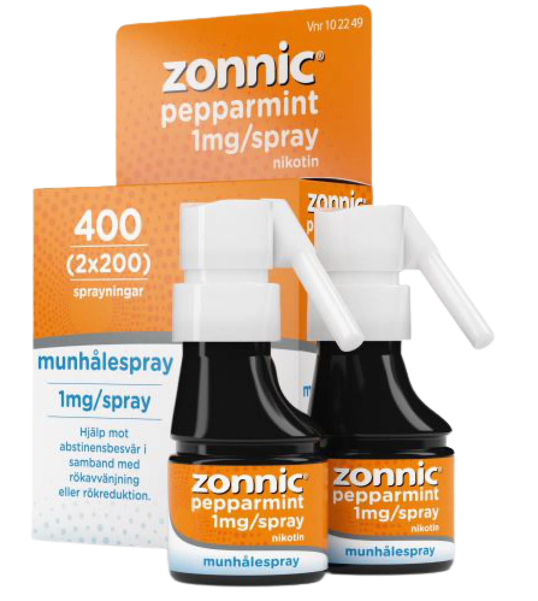 Zonnic Pepparmint Munhålespray 1 mg/spray 2 x 200 doser
