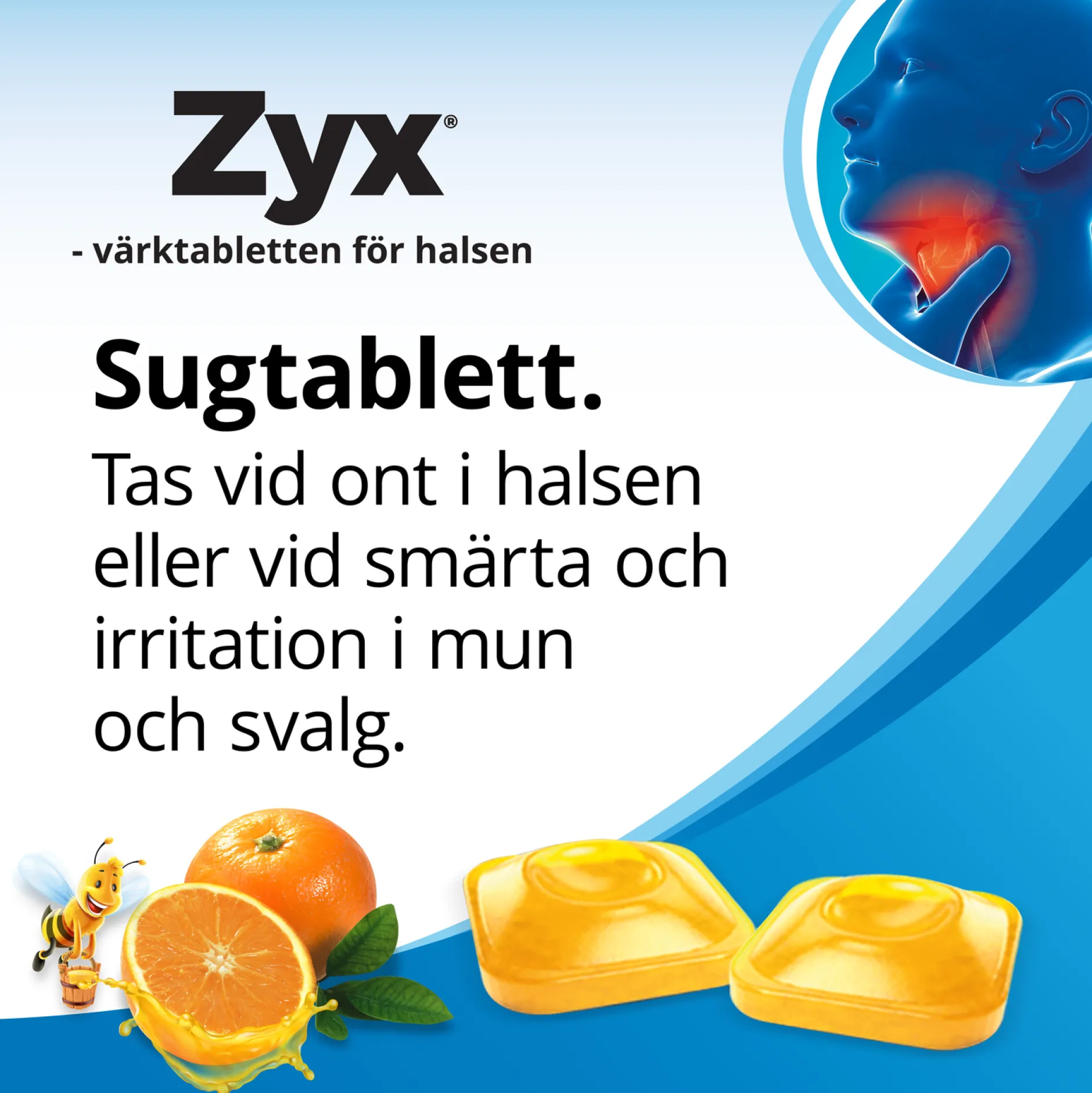 Zyx Apelsin/Honung 3mg 20 Sugtabletter